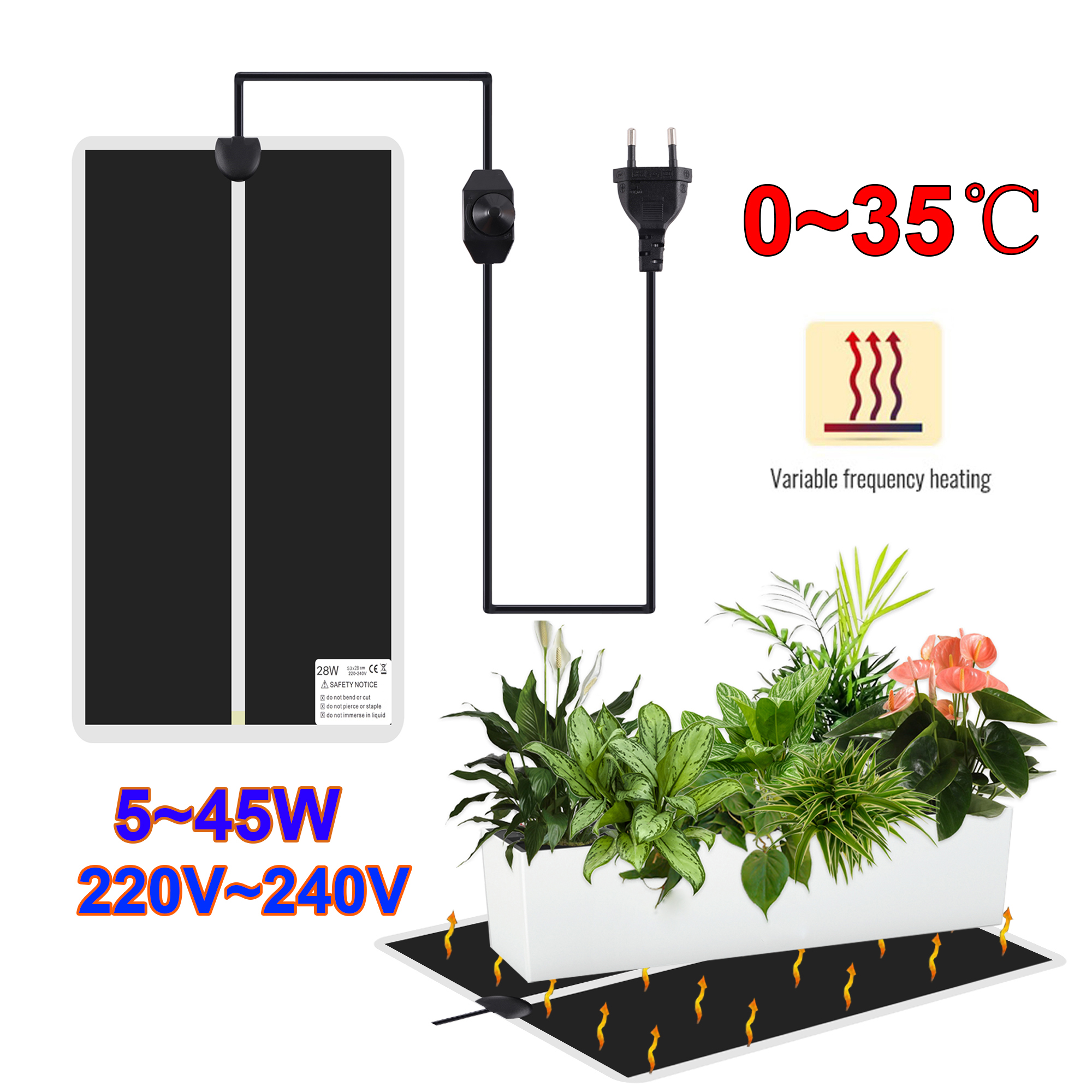 Plant Growth Regulator - 5~45W Seedling Heat Mat 220V~240V Plant
