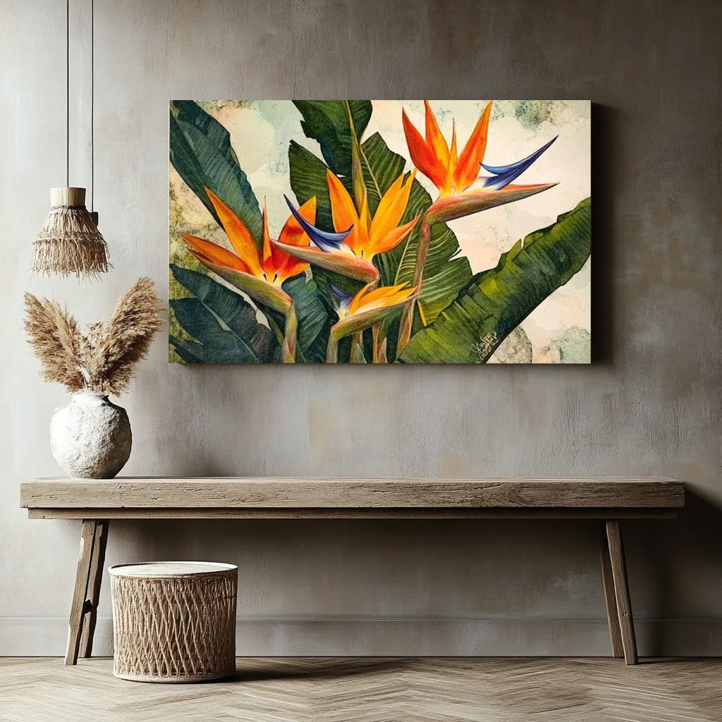 Vibrant Tropical Orchid Poster - Orchard Sprayer Tractor avis et prix