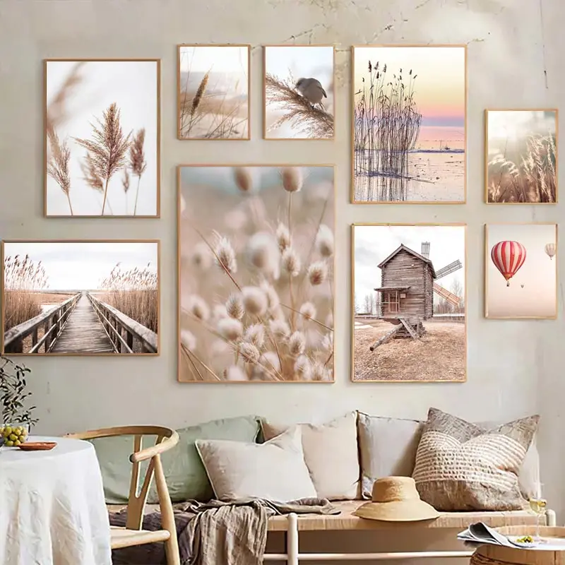 Beige Landscape Wall Art Poste - Orchard Sprayer Tractor avis et prix