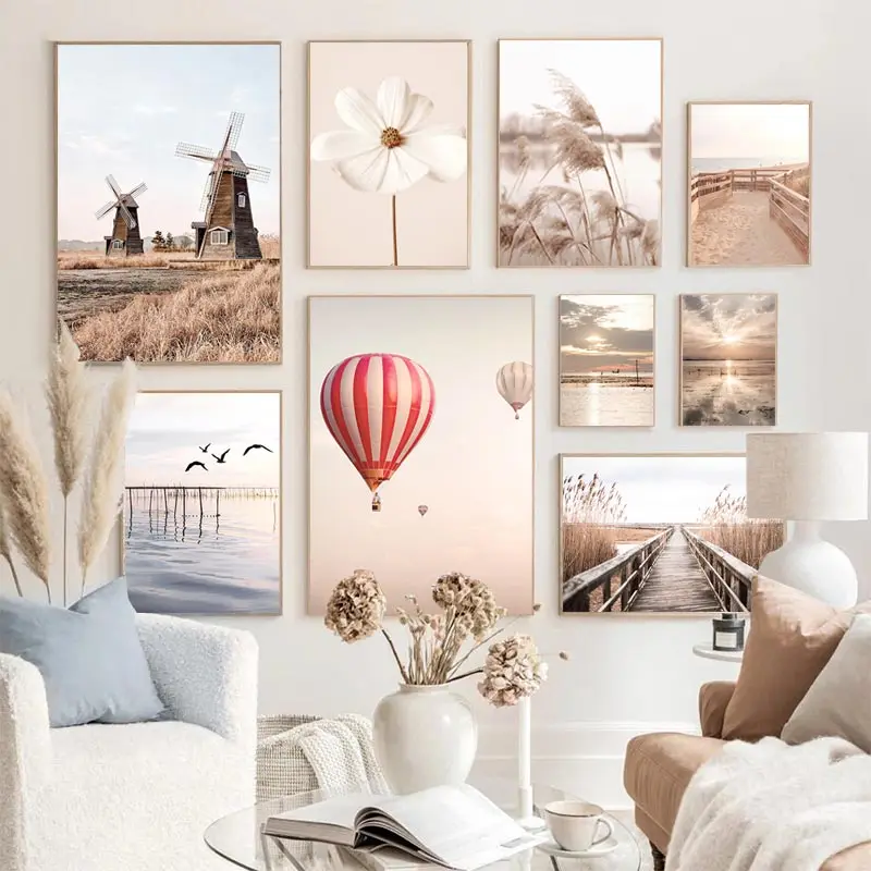 Beige Landscape Wall Art Poste - Orchard Sprayer Tractor avis et prix