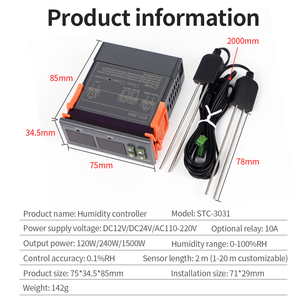 STC-3029 / 3030 / 3031 Moistur - Soil Moisture Sensor avis et prix