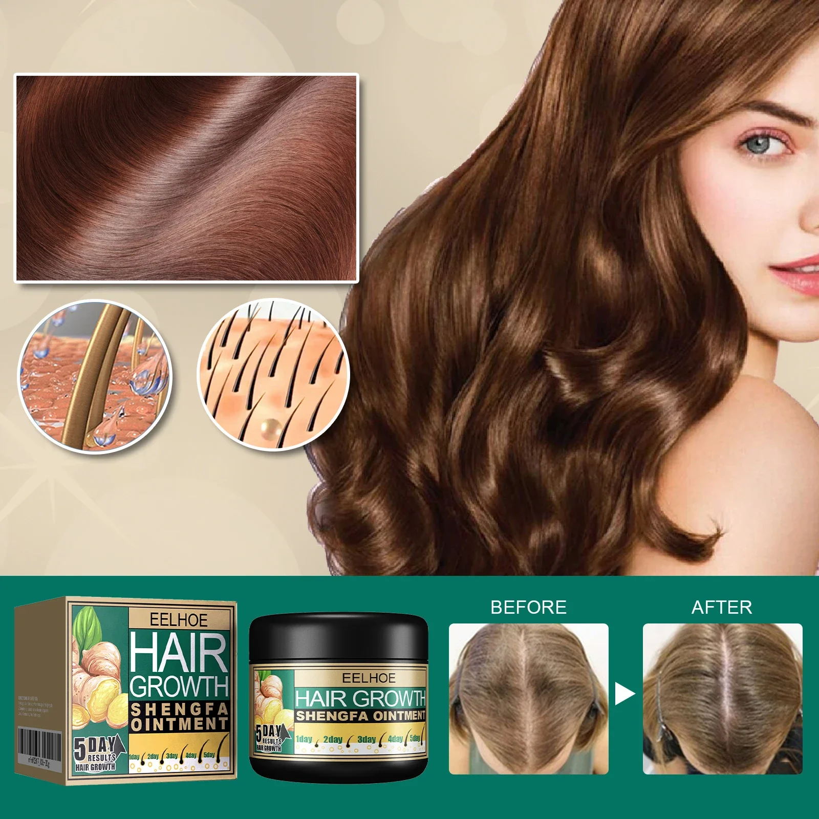 EELHOE Ginger Dense Hair Cream - Plant Growth Regulator avis et prix
