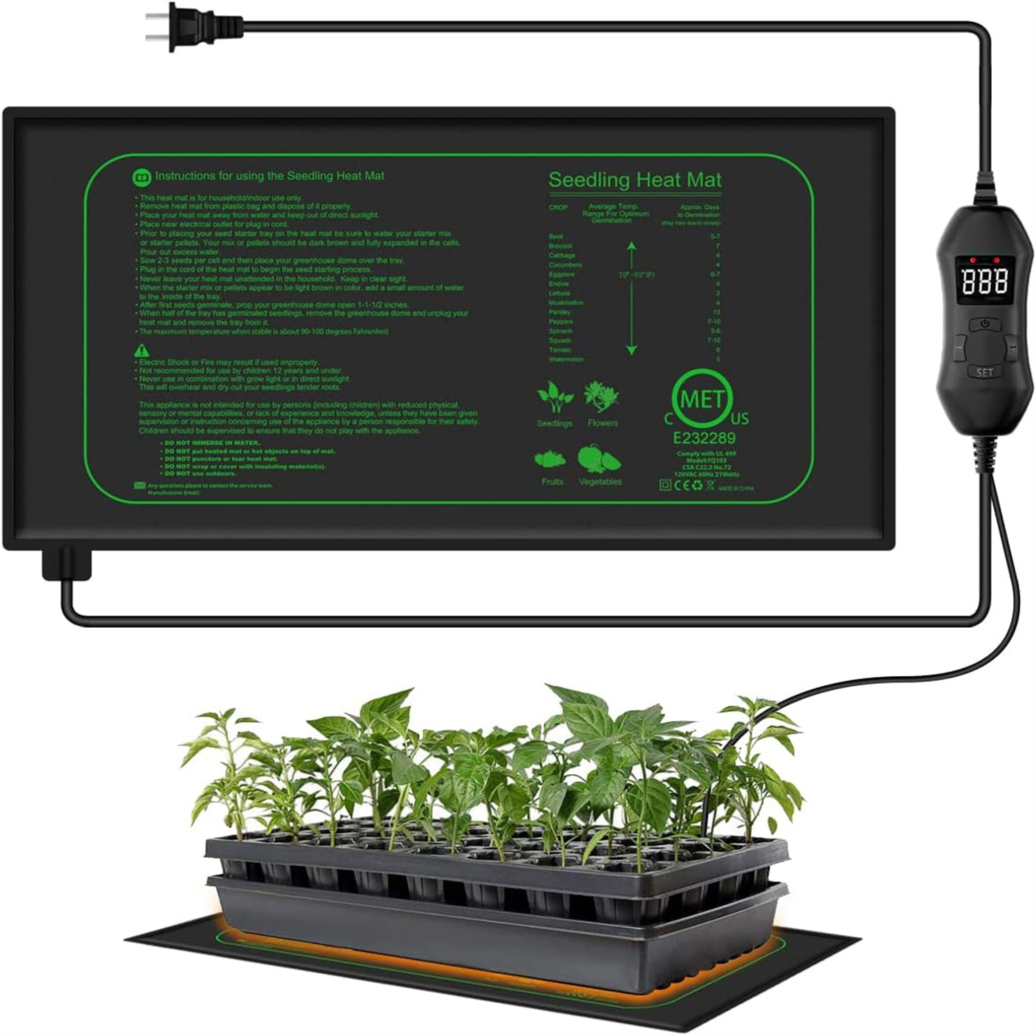 Seedling Heat Mat With Digital - Plant Growth Regulator avis et prix